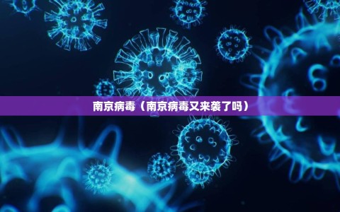 南京病毒（南京病毒又来袭了吗）