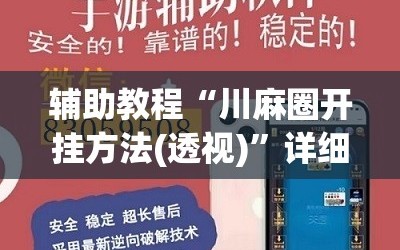 辅助教程“川麻圈开挂方法(透视)”详细辅助透视