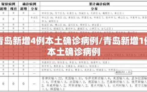 青岛新增4例本土确诊病例/青岛新增1例本土确诊病例