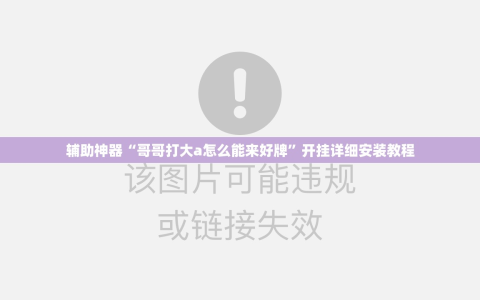 辅助神器“哥哥打大a怎么能来好牌”开挂详细安装教程