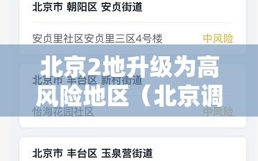 北京2地升级为高风险地区（北京调整高风险）