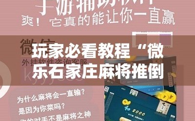 玩家必看教程“微乐石家庄麻将推倒胡万能开挂”详细开挂玩法