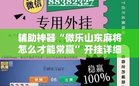 辅助神器“微乐山东麻将怎么才能常赢”开挂详细安装教程