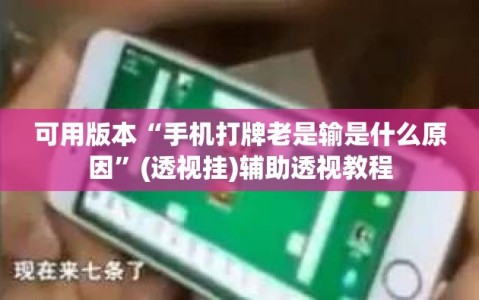 可用版本“手机打牌老是输是什么原因”(透视挂)辅助透视教程