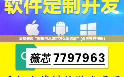 重磅来袭“微乐河北麻将怎么提高胜”(必胜开挂神器)