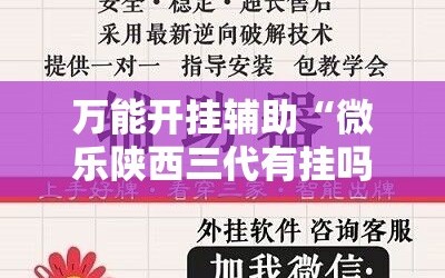 万能开挂辅助“微乐陕西三代有挂吗”分享装挂详细步骤
