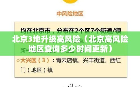 北京3地升级高风险（北京高风险地区查询多少时间更新）