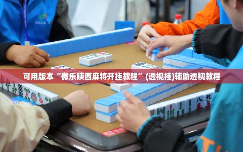 可用版本“微乐陕西麻将开挂教程”(透视挂)辅助透视教程