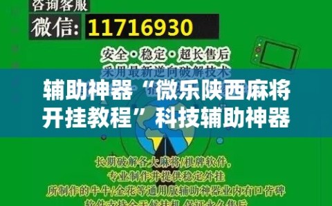 辅助神器“微乐陕西麻将开挂教程”科技辅助神器手机版教程