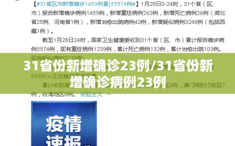 31省份新增确诊23例/31省份新增确诊病例23例
