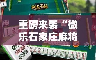 重磅来袭“微乐石家庄麻将开挂神器”掌握辅助功能必胜规则