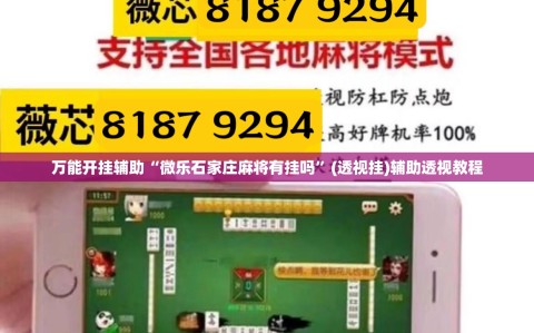 万能开挂辅助“微乐石家庄麻将有挂吗”(透视挂)辅助透视教程