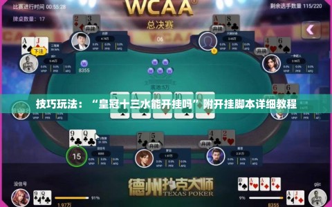 技巧玩法：“皇冠十三水能开挂吗”附开挂脚本详细教程