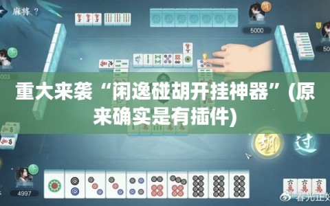 重大来袭“闲逸碰胡开挂神器”(原来确实是有插件)