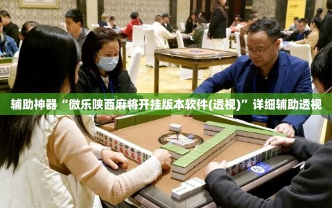 辅助神器“微乐陕西麻将开挂版本软件(透视)”详细辅助透视