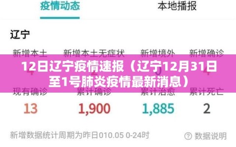 12日辽宁疫情速报（辽宁12月31日至1号肺炎疫情最新消息）