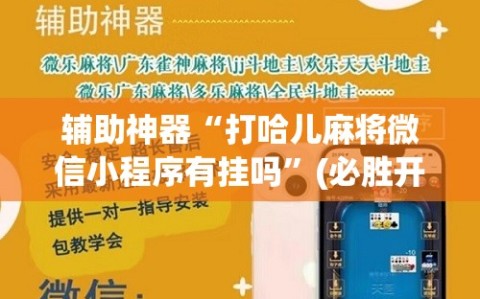 辅助神器“打哈儿麻将微信小程序有挂吗”(必胜开挂神器)