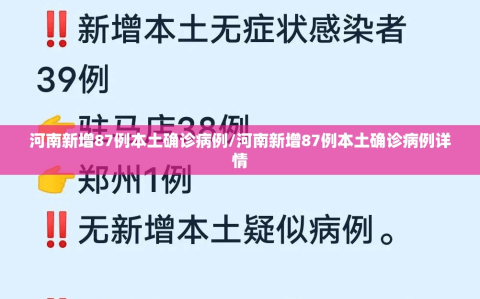 河南新增87例本土确诊病例/河南新增87例本土确诊病例详情