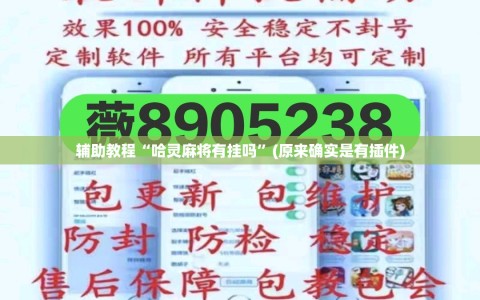 辅助教程“哈灵麻将有挂吗”(原来确实是有插件)