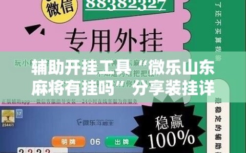 辅助开挂工具“微乐山东麻将有挂吗”分享装挂详细步骤
