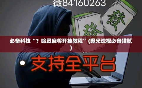 必备科技“？哈灵麻将开挂教程”(曝光透视必备猫腻)