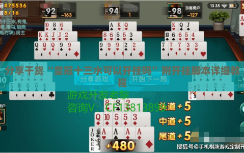 分享干货“皇冠十三水可以开挂吗”附开挂脚本详细教程