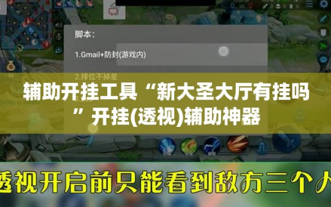 辅助开挂工具“新大圣大厅有挂吗”开挂(透视)辅助神器