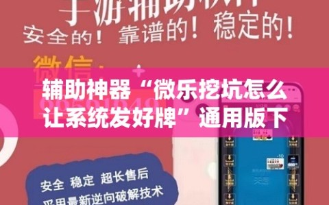 辅助神器“微乐挖坑怎么让系统发好牌”通用版下载教程!