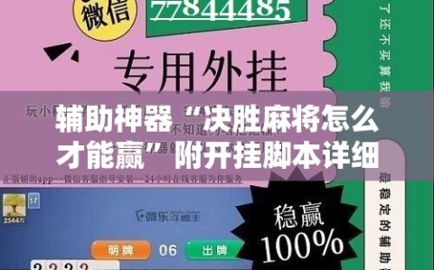 辅助神器“决胜麻将怎么才能赢”附开挂脚本详细教程