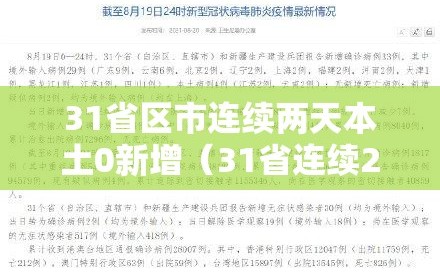 31省区市连续两天本土0新增（31省连续2日无本土新增）
