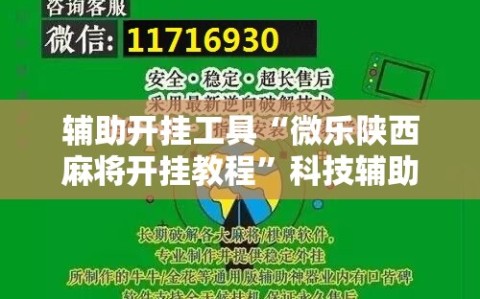 辅助开挂工具“微乐陕西麻将开挂教程”科技辅助神器手机版教程