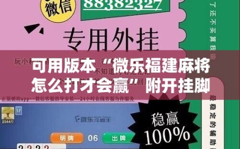 可用版本“微乐福建麻将怎么打才会赢”附开挂脚本详细教程