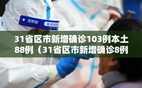 31省区市新增确诊103例本土88例（31省区市新增确诊8例含本土1例）