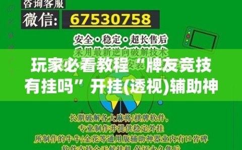 玩家必看教程“牌友竞技有挂吗”开挂(透视)辅助神器
