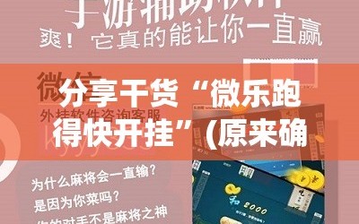 分享干货“微乐跑得快开挂”(原来确实是有插件)