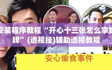 安装程序教程“开心十三张怎么拿好牌”(透视挂)辅助透视教程