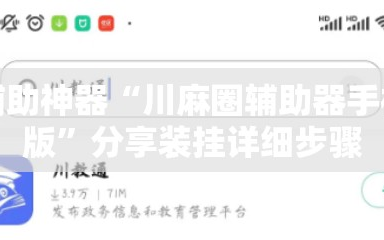 辅助神器“川麻圈辅助器手机版”分享装挂详细步骤