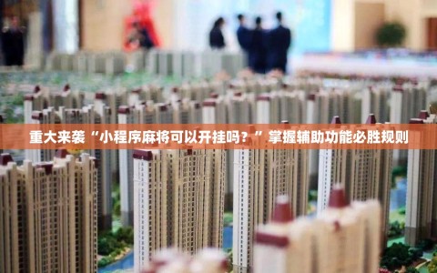 重大来袭“小程序麻将可以开挂吗？”掌握辅助功能必胜规则