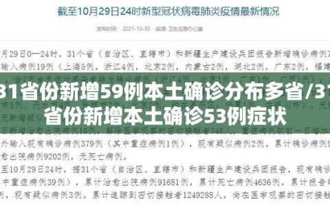 31省份新增59例本土确诊分布多省/31省份新增本土确诊53例症状