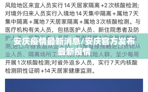 安庆疫情最新消息/安庆官方发布最新疫情