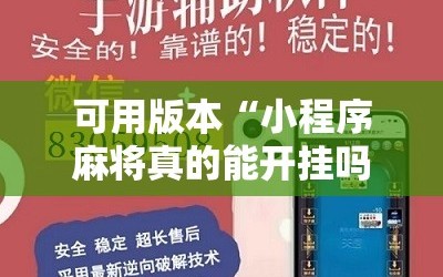 可用版本“小程序麻将真的能开挂吗”通用版下载教程!