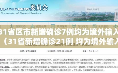 31省区市新增确诊7例均为境外输入（31省新增确诊21例 均为境外输入）