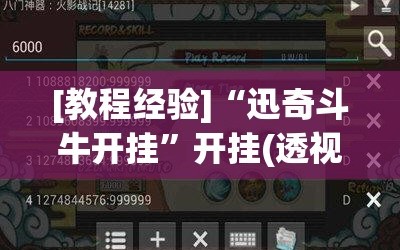 [教程经验]“迅奇斗牛开挂”开挂(透视)辅助神器