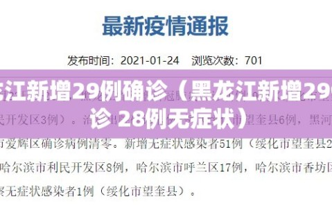 黑龙江新增29例确诊（黑龙江新增29例确诊 28例无症状）