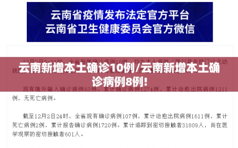 云南新增本土确诊10例/云南新增本土确诊病例8例!