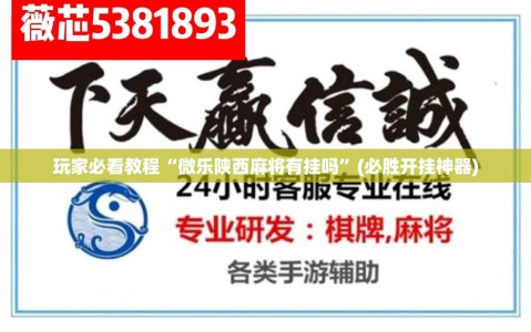 玩家必看教程“微乐陕西麻将有挂吗”(必胜开挂神器)