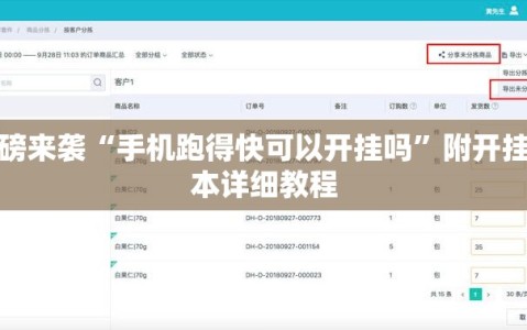 重磅来袭“手机跑得快可以开挂吗”附开挂脚本详细教程
