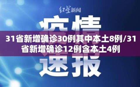 31省新增确诊30例其中本土8例/31省新增确诊12例含本土4例