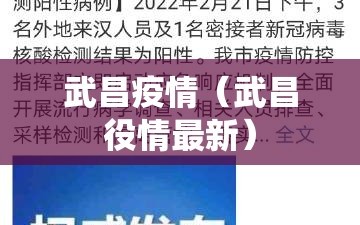 武昌疫情（武昌役情最新）