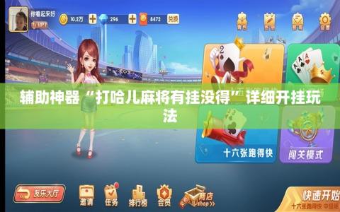 辅助神器“打哈儿麻将有挂没得”详细开挂玩法
